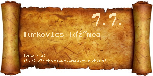 Turkovics Tímea névjegykártya