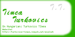 timea turkovics business card